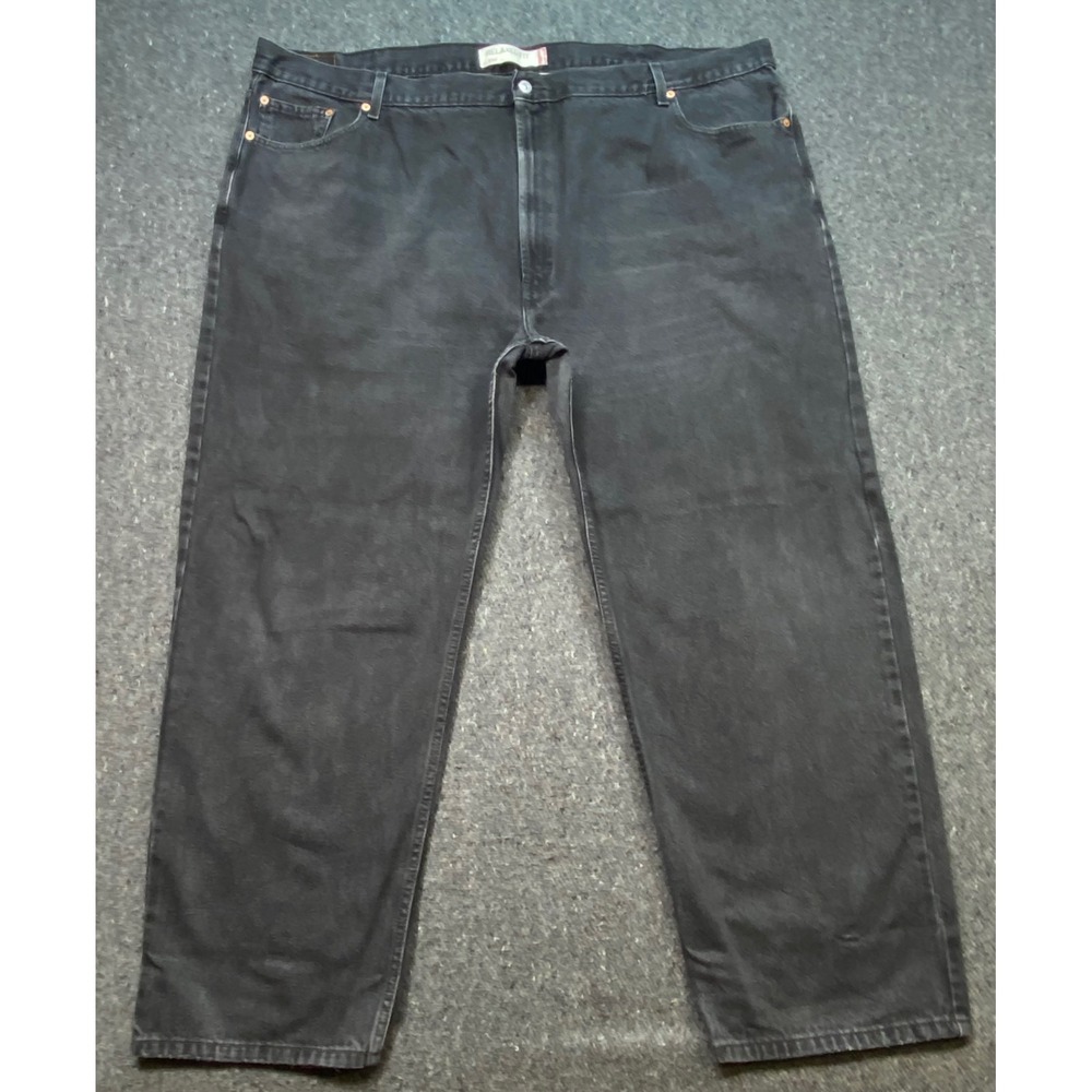 Levis 550 Jeans W54 Mens Black Skater Grunge Relaxed Fit Tapered Leg Denim Pants